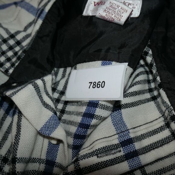 Windridge Flannel Shirt Mens Size Medium Blue Black Plaid Button Up Pockets - Picture 8 of 9